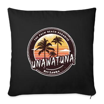 Unawatuna Vintage Design - Sofa pillowcase 17,3'' x 17,3'' (45 x 45 cm) - black - Front