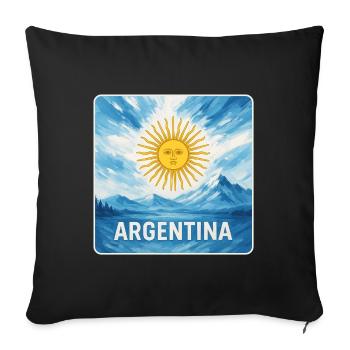 Argentine National Couleurs Design - Housse de coussin décorative 45 x 45 cm - noir - Devant