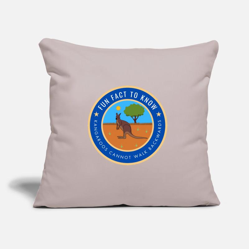 Kangaroos cannot walk backwards Sofa pillowcase 17,3'' x 17,3'' (45 x 45 cm)
