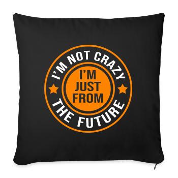 Time travel - Sofa pillowcase 17,3'' x 17,3'' (45 x 45 cm) - black - Front
