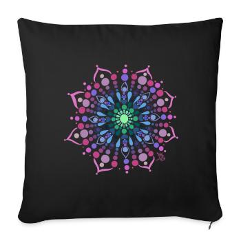 Mandala Liebe - Sofakissenbezug 45 x 45 cm - Schwarz - Vorne