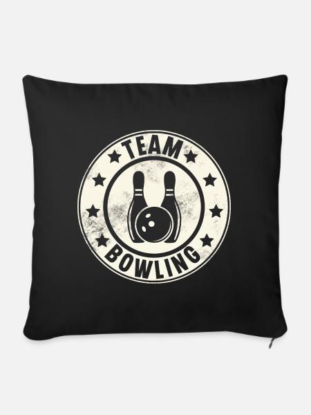 Bowling Team - Sofakissenbezug 45 x 45 cm - Schwarz