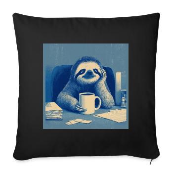 Manager im Faultiermodus - Sofakissenbezug 45 x 45 cm - Schwarz - Vorne