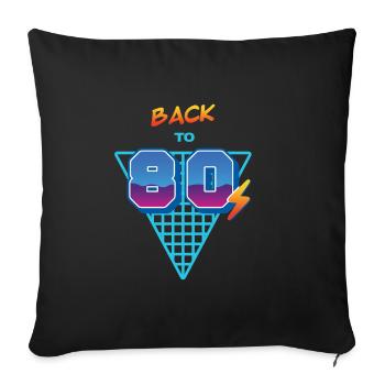Retour aux années 80 – Grid - Housse de coussin décorative 45 x 45 cm - noir - Devant