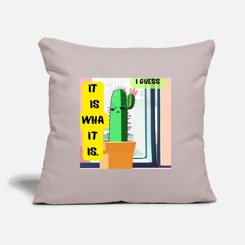 C’est ce que c’est. Je pense. – Édition Cactus Moody Housse de coussin décorative 45 x 45 cm