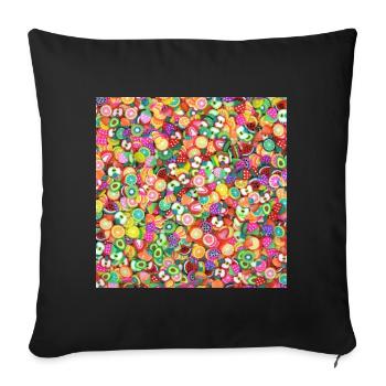 Bonne humeur - Housse de coussin décorative 45 x 45 cm - noir - Devant
