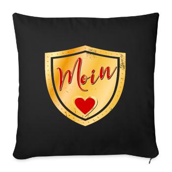 AUSZEICHNUNG HERZ MOIN - Sofakissenbezug 45 x 45 cm - Schwarz - Vorne