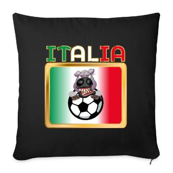Italy Horse Football - Sofa pillowcase 17,3'' x 17,3'' (45 x 45 cm) - black - Front