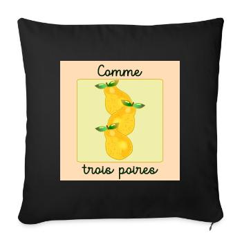 Haut comme trois poires - Housse de coussin décorative 45 x 45 cm - noir - Devant
