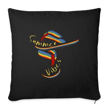 Summer Vibes Retro - Sofakissenbezug 45 x 45 cm - Schwarz - Vorne