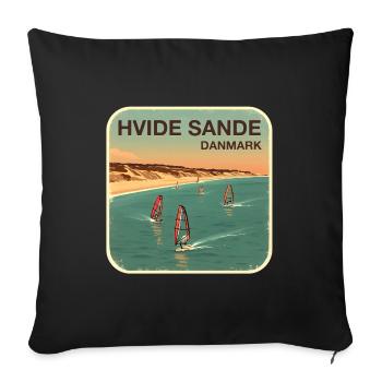 Hvide Sande alternatively Denmark - Sofa pillowcase 17,3'' x 17,3'' (45 x 45 cm) - black - Front