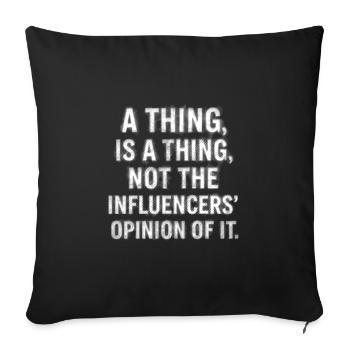 Citation inspirante Typographie Design - Housse de coussin décorative 45 x 45 cm - noir - Devant
