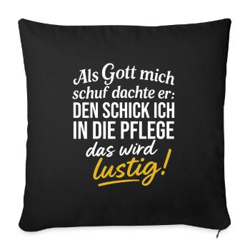 Altenpflege Altenpfleger Pflegepersonal Pfleger - Sofakissenbezug 45 x 45 cm - Schwarz - Vorne