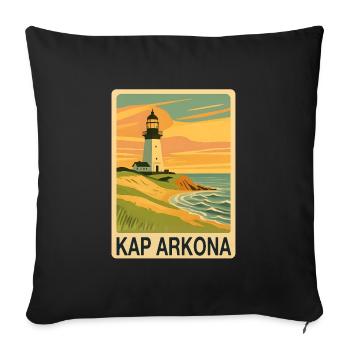 Kap Arkona - Sofakissenbezug 45 x 45 cm - Schwarz - Vorne