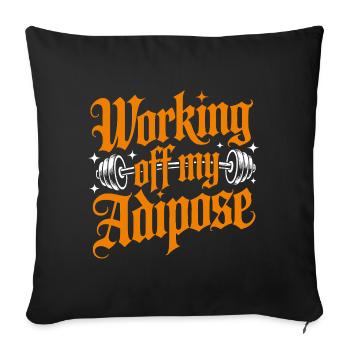 Working off my Adipose Workout Training - Sofa pillowcase 17,3'' x 17,3'' (45 x 45 cm) - black - Front