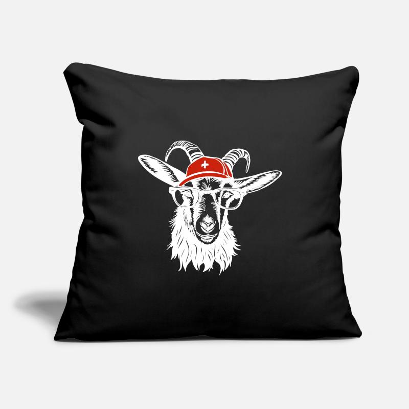Billy bouc blanc Housse de coussin décorative 45 x 45 cm