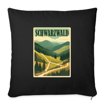 Forêt-Noire - Housse de coussin décorative 45 x 45 cm - noir - Devant