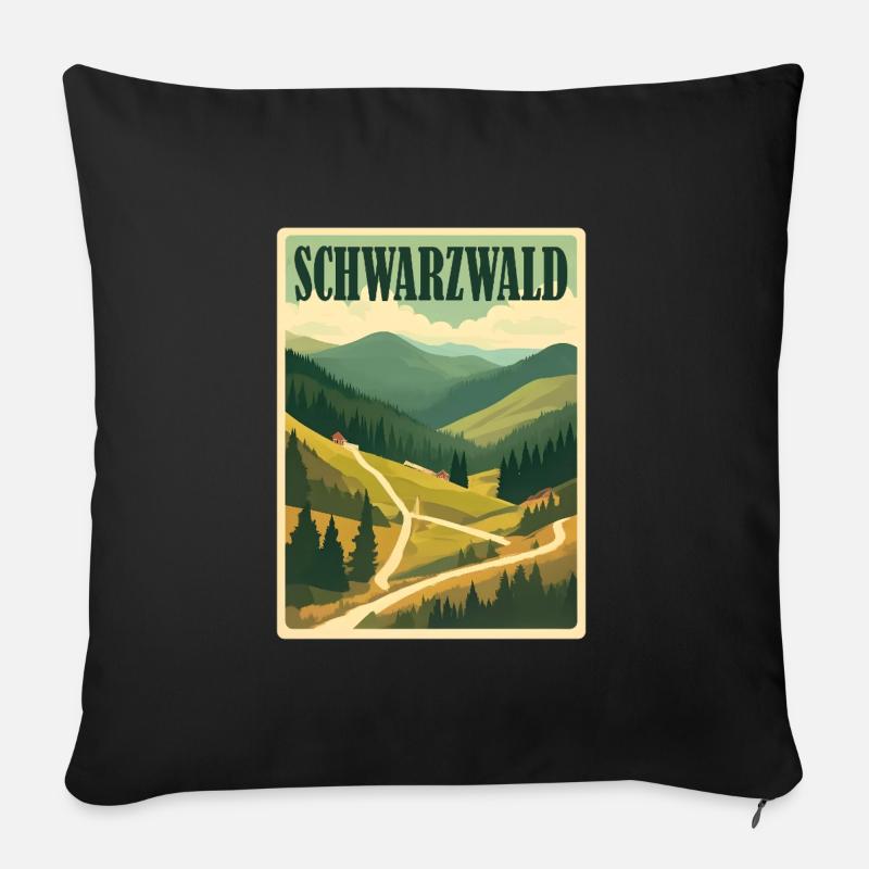Black Forest - Sofa pillowcase 17,3'' x 17,3'' (45 x 45 cm) - black