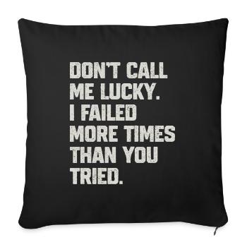 Citation Motivation Résistante - Housse de coussin décorative 45 x 45 cm - noir - Devant