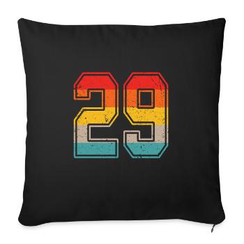 29 Years Retro Jersey Number 29 T-shirt Number 29 - Sofa pillowcase 17,3'' x 17,3'' (45 x 45 cm) - black - Front