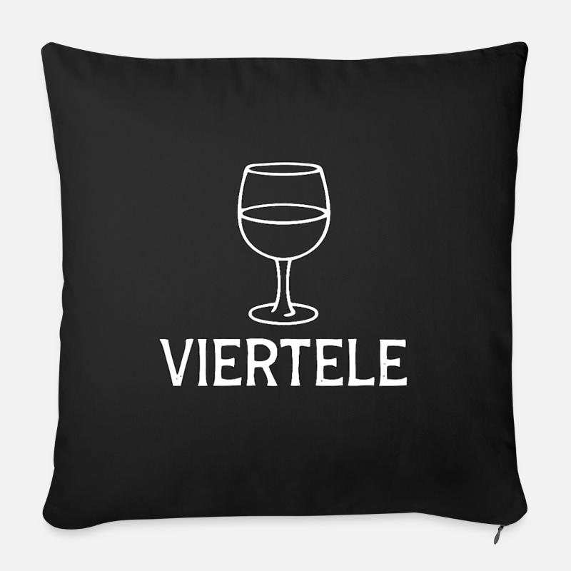 Viertele Typisch Schwäbisch - Sofakissenbezug 45 x 45 cm - Schwarz