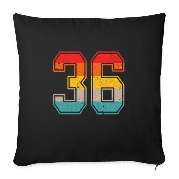36 Years Retro Jersey Number 36 T-shirt Number 36 - Sofa pillowcase 17,3'' x 17,3'' (45 x 45 cm) - black - Front