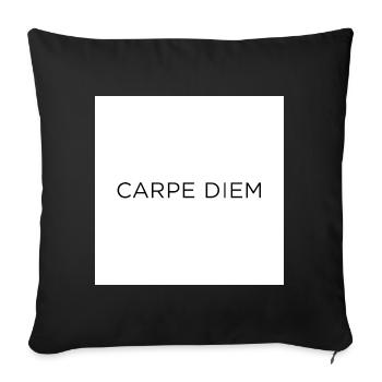 Citation Motivante Carpe Diem - Housse de coussin décorative 45 x 45 cm - noir - Devant