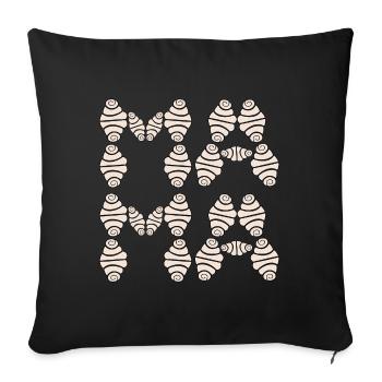 FRANZBRÖTCHEN HAMBURG MAMA - Sofakissenbezug 45 x 45 cm - Schwarz - Vorne