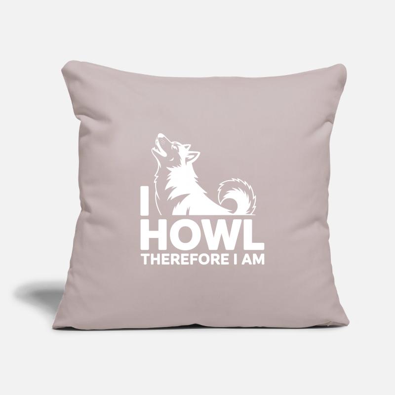 Ich heule, also bin ich ein heiserer Wolf Sofakissenbezug 45 x 45 cm