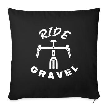 Gravel Ride - Housse de coussin décorative 45 x 45 cm - noir - Devant