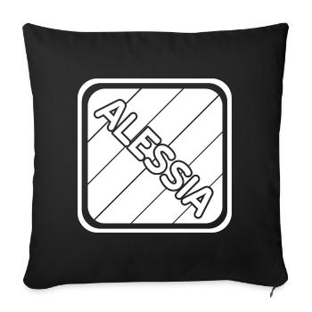 Maedchenname Alessia - Sofakissenbezug 45 x 45 cm - Schwarz - Vorne