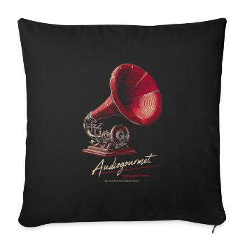 Audiogourmet - Sofa pillowcase 17,3'' x 17,3'' (45 x 45 cm) - black - Front