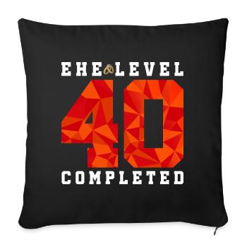 40th Wedding Anniversary - Sofa pillowcase 17,3'' x 17,3'' (45 x 45 cm) - black - Front