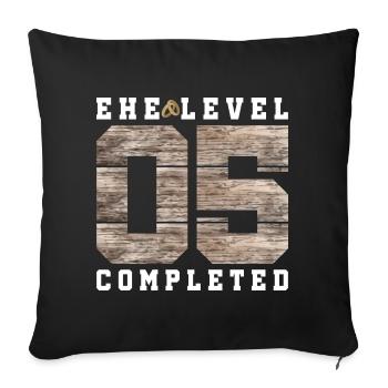 5th wedding anniversary - Sofa pillowcase 17,3'' x 17,3'' (45 x 45 cm) - black - Front