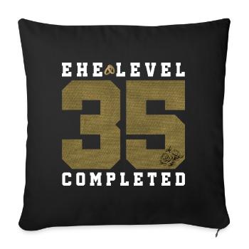 35th Wedding Anniversary - Sofa pillowcase 17,3'' x 17,3'' (45 x 45 cm) - black - Front