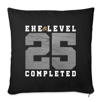 25th Wedding Anniversary - Sofa pillowcase 17,3'' x 17,3'' (45 x 45 cm) - black - Front