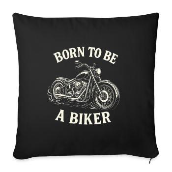 Né pour être une moto motarde - Housse de coussin décorative 45 x 45 cm - noir - Devant