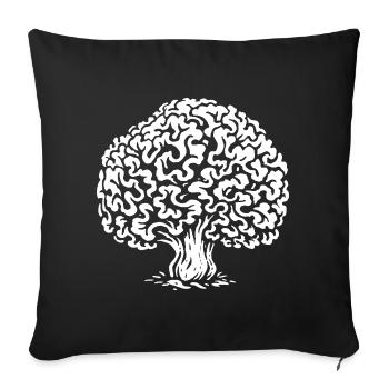 Krause Glucke Pilzsammler - Pilze - Spruch - Sofakissenbezug 45 x 45 cm - Schwarz - Vorne
