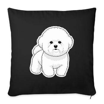 Bichon Mignon  - Housse de coussin décorative 45 x 45 cm - noir - Devant