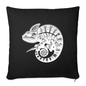Tropical Lizard Wonder Exotic Lizard - Sofa pillowcase 17,3'' x 17,3'' (45 x 45 cm) - black - Front