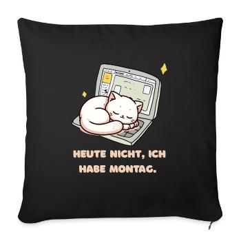 Not today, it's Monday - Sofa pillowcase 17,3'' x 17,3'' (45 x 45 cm) - black - Front