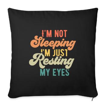 T-shirt de motivation personnelle avec humour - Housse de coussin décorative 45 x 45 cm - noir - Devant