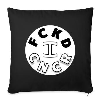 J’AI BAISÉ LE CANCER - Housse de coussin décorative 45 x 45 cm - noir - Devant