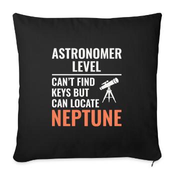 Conception d'amoureux des planètes astronomiques - Housse de coussin décorative 45 x 45 cm - noir - Devant