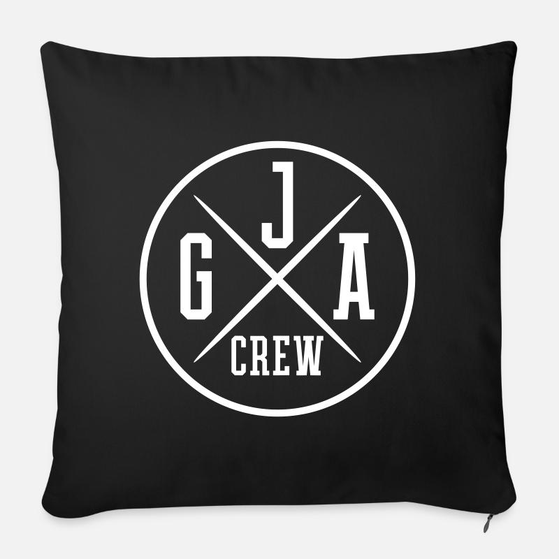 Jga Crew Junggeselle - Sofakissenbezug 45 x 45 cm - Schwarz