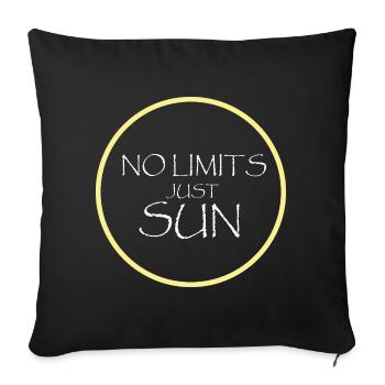 Sun Abstract Fun Motif Maritime Sunset - Sofa pillowcase 17,3'' x 17,3'' (45 x 45 cm) - black - Front
