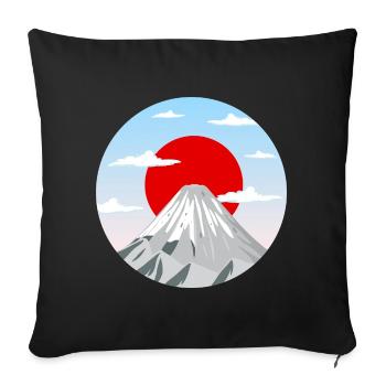 Mount Fuji Art Graphic - Sofa pillowcase 17,3'' x 17,3'' (45 x 45 cm) - black - Front
