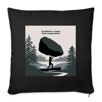 Empowered Équilibre Nature Succès Motivant - Housse de coussin décorative 45 x 45 cm - noir - Devant