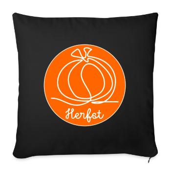 AUTUMN Pumpkin - Sofa pillowcase 17,3'' x 17,3'' (45 x 45 cm) - black - Front
