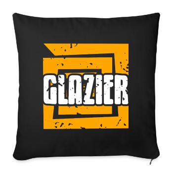 Evolution Glazier Funny Trade Job Progression - Sofa pillowcase 17,3'' x 17,3'' (45 x 45 cm) - black - Front